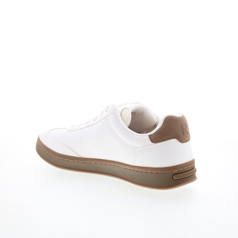 Rockport RM Nova Mens White Wide Leather Lace Up Lifestyle Sneakers Shoes