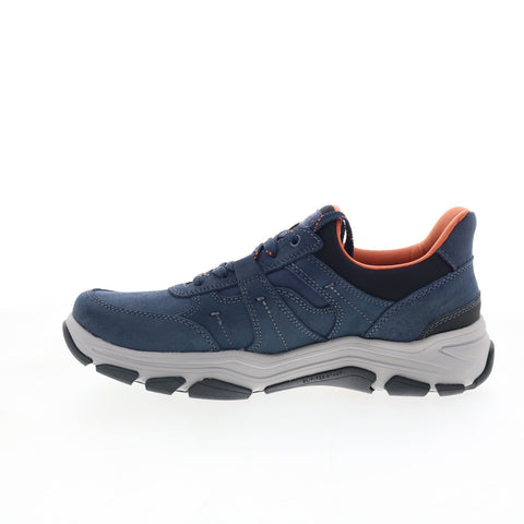 Rockport Rhett Mens Blue Wide Suede Lace Up Lifestyle Sneakers Shoes