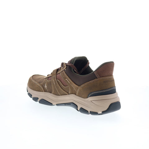 Rockport Rhett Mens Brown Extra Wide Suede Lace Up Lifestyle Sneakers Shoes