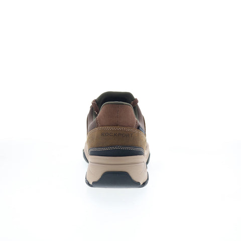 Rockport Rhett RMRHETT Mens Brown Wide Suede Lace Up Lifestyle Sneakers Shoes