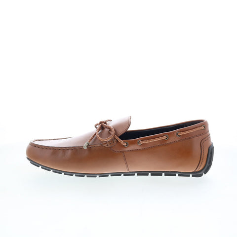 Rockport Taya Mens Brown Wide Leather Loafers & Slip Ons Moccasin Shoes