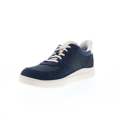 Rockport Tayton RMTAYTON Mens Blue Suede Lace Up Lifestyle Sneakers Shoes