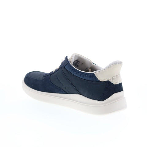 Rockport Tayton RMTAYTON Mens Blue Wide Suede Lifestyle Sneakers Shoes