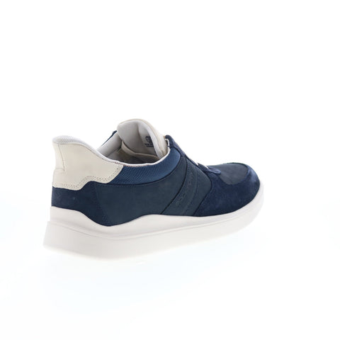 Rockport Tayton RMTAYTON Mens Blue Wide Suede Lifestyle Sneakers Shoes