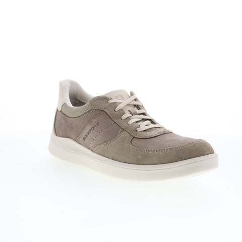 Rockport Tayton RMTAYTON Mens Gray Wide Suede Lifestyle Sneakers Shoes