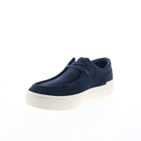 Rockport RM Terell Mens Blue Wide Suede Lace Up Lifestyle Sneakers Shoes