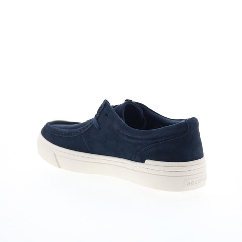 Rockport RM Terell Mens Blue Wide Suede Lace Up Lifestyle Sneakers Shoes