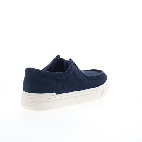 Rockport RM Terell Mens Blue Wide Suede Lace Up Lifestyle Sneakers Shoes