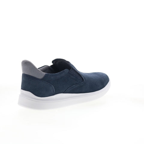 Rockport Tristens Mens Blue Suede Slip On Lifestyle Sneakers Shoes