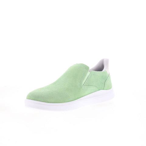 Rockport Tristens Mens Green Suede Slip On Lifestyle Sneakers Shoes