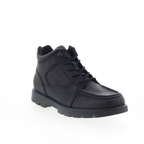 Rockport Umber RMUMBER Mens Black Wide Leather Lace Up Casual Dress Boots