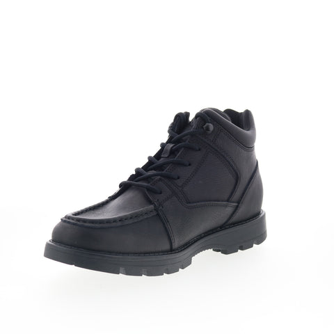 Rockport Umber RMUMBER Mens Black Wide Leather Lace Up Casual Dress Boots