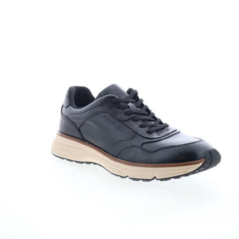 Rockport RM Weston Mens Black Leather Lace Up Lifestyle Sneakers Shoes