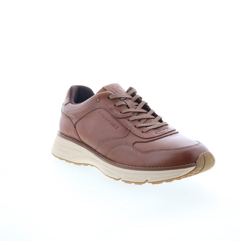 Rockport Weston Mens Brown Leather Lace Up Lifestyle Sneakers Shoes