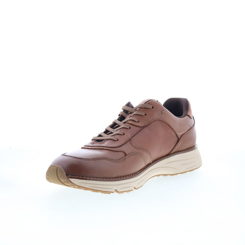 Rockport Weston Mens Brown Wide Leather Lace Up Lifestyle Sneakers Shoes