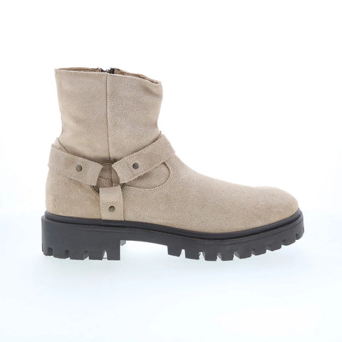 Dingo Road Trip DI-845 Mens Beige Suede Zipper Casual Dress Boots