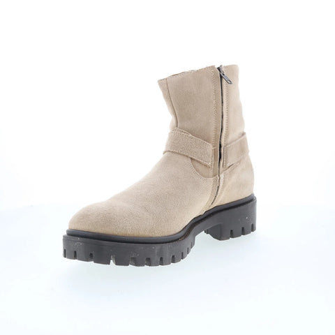 Dingo Road Trip DI-845 Mens Beige Suede Zipper Casual Dress Boots