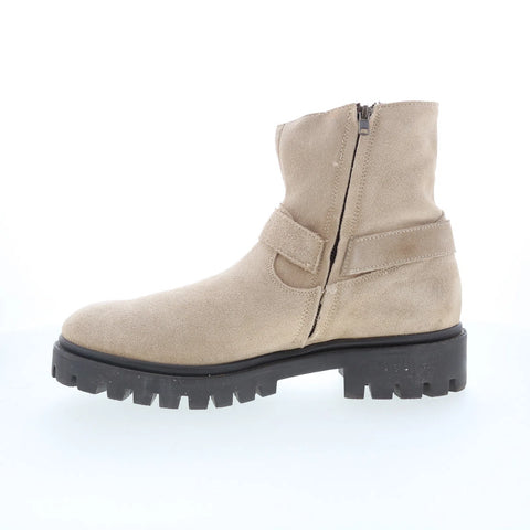 Dingo Road Trip DI-845 Mens Beige Suede Zipper Casual Dress Boots