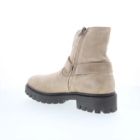 Dingo Road Trip DI-845 Mens Beige Suede Zipper Casual Dress Boots