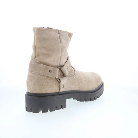 Dingo Road Trip DI-845 Mens Beige Suede Zipper Casual Dress Boots