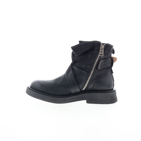 A.S. 98 Roan Womens Black Leather Zipper Casual Dress Boots