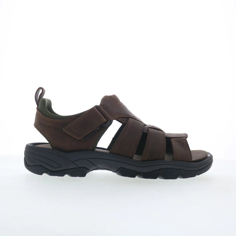 Rockport Rocklake Fisherman Mens Brown Leather Strap Sport Sandals Shoes