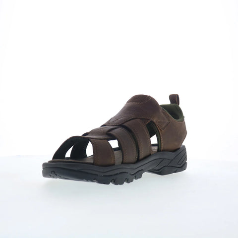 Rockport Rocklake Fisherman Mens Brown Leather Strap Sport Sandals Shoes