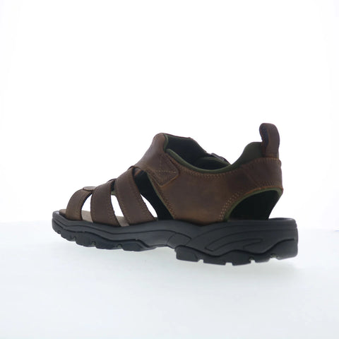 Rockport Rocklake Fisherman Mens Brown Leather Strap Sport Sandals Shoes