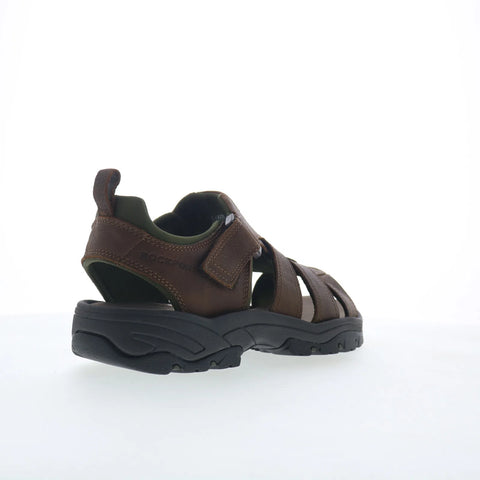 Rockport Rocklake Fisherman Mens Brown Leather Strap Sport Sandals Shoes