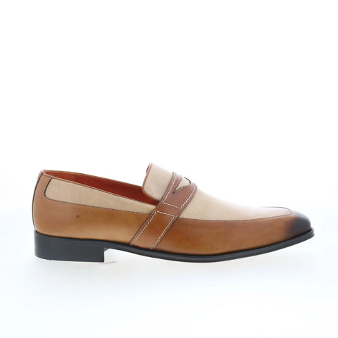 Mezlan Rocky 21160 Mens Brown Leather Loafers & Slip Ons Penny Shoes