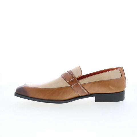 Mezlan Rocky 21160 Mens Brown Leather Loafers & Slip Ons Penny Shoes