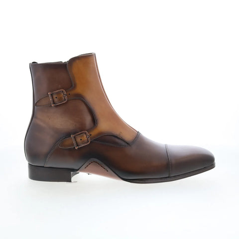Mezlan Rocky 25740 Mens Brown Leather Zipper Casual Dress Boots