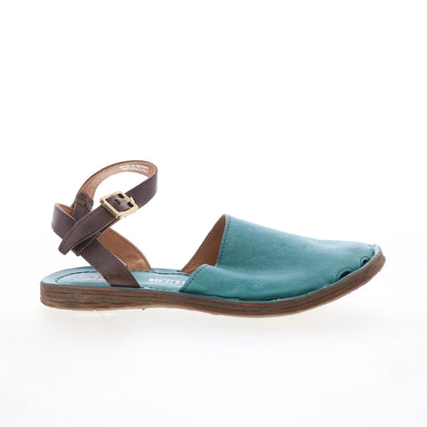 A.S. 98 Rodrick Womens Green Leather Hook & Loop Strap Sandals Shoes