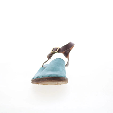 A.S. 98 Rodrick Womens Green Leather Hook & Loop Strap Sandals Shoes