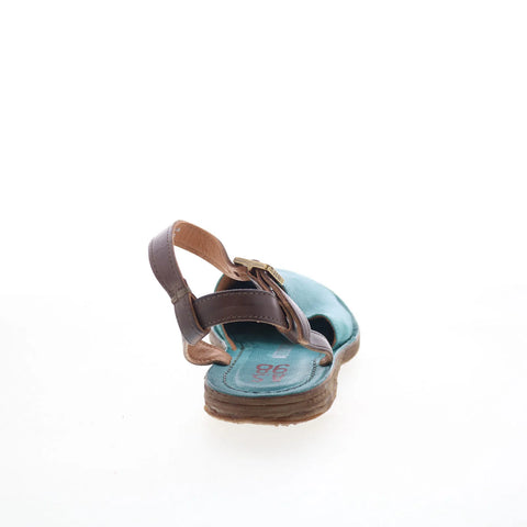 A.S. 98 Rodrick Womens Green Leather Hook & Loop Strap Sandals Shoes
