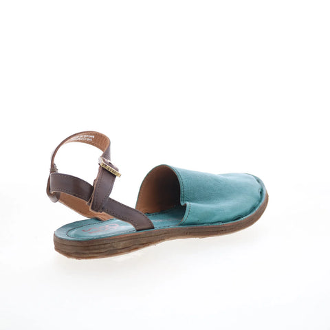 A.S. 98 Rodrick Womens Green Leather Hook & Loop Strap Sandals Shoes