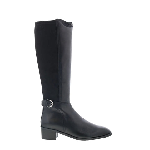 Aquatalia Roksana L569501 Womens Black Leather Zipper Knee HighBoots