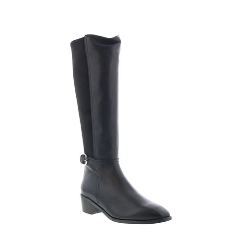 Aquatalia Roksana L569501 Womens Black Leather Zipper Knee HighBoots
