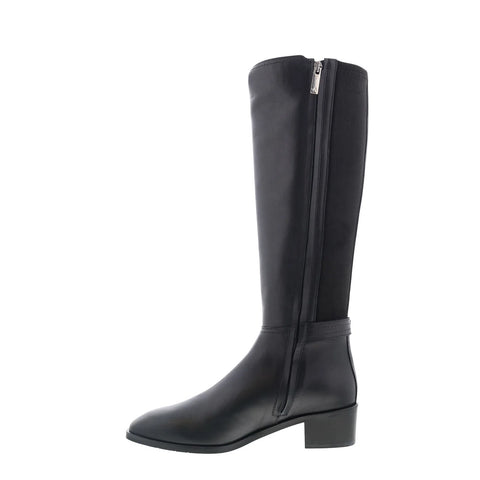 Aquatalia Roksana L569501 Womens Black Leather Zipper Knee HighBoots