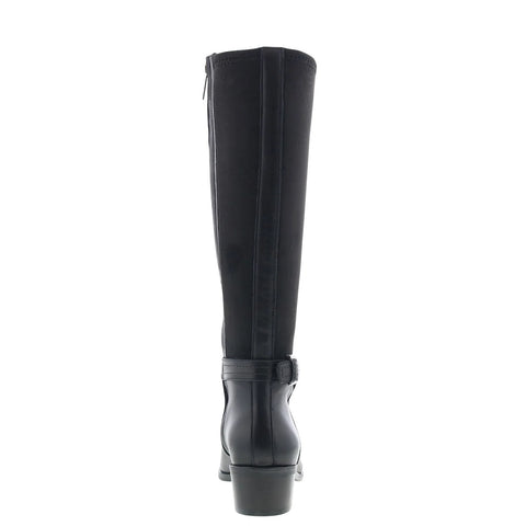 Aquatalia Roksana L569501 Womens Black Leather Zipper Knee HighBoots