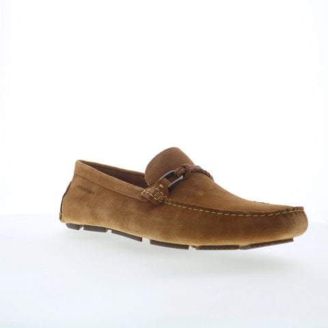 Rockport Roland Mens Brown Suede Slip On Loafers & Slip Ons Moccasin Shoes