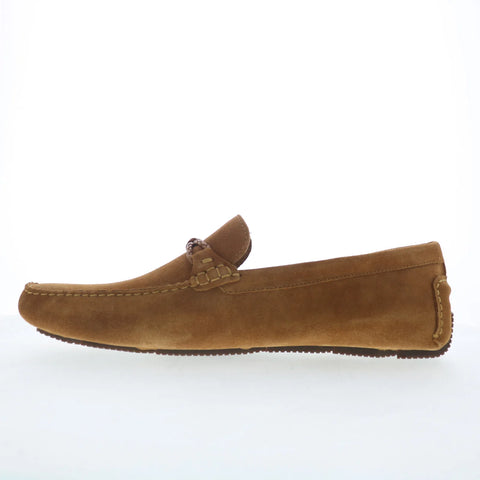 Rockport Roland Mens Brown Suede Slip On Loafers & Slip Ons Moccasin Shoes