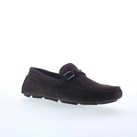Rockport Roland RMROLAND Mens Brown Suede Loafers & Slip Ons Moccasin Shoes