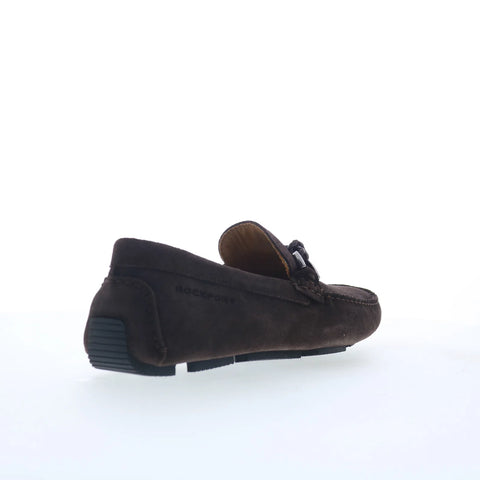 Rockport Roland RMROLAND Mens Brown Suede Loafers & Slip Ons Moccasin Shoes