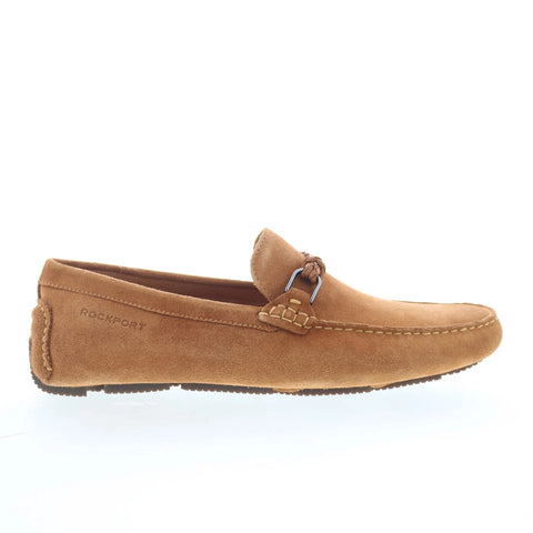 Rockport Roland Mens Brown Suede Slip On Loafers & Slip Ons Casual Shoes