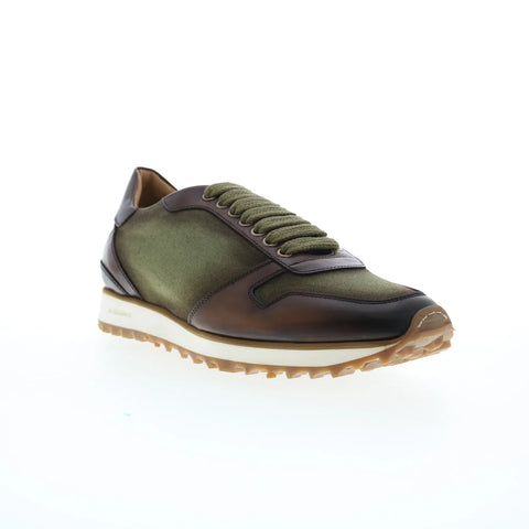 Di Bianco Roma Deco Gabardine SB308 Mens Green Lifestyle Sneakers Shoes