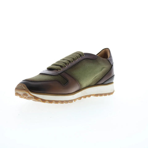 Di Bianco Roma Deco Gabardine SB308 Mens Green Lifestyle Sneakers Shoes