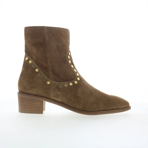 Aquatalia Ronalda L544756 Womens Brown Suede Zipper Ankle & Booties Boots