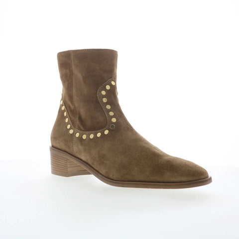 Aquatalia Ronalda L544756 Womens Brown Suede Zipper Ankle & Booties Boots