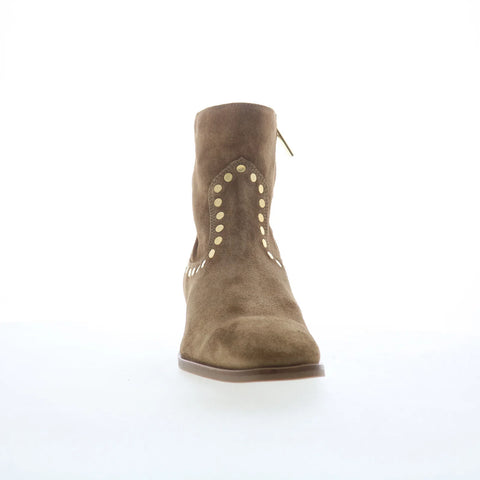 Aquatalia Ronalda L544756 Womens Brown Suede Zipper Ankle & Booties Boots